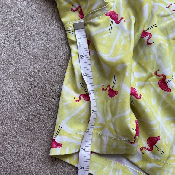 RSVLTS x Natural Light Swim Trunks Mens 3XL Beer Yellow Flamingo Lined Preppy - Picture 7 of 8